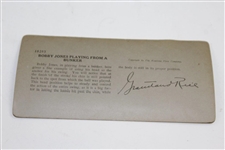 Bobby Jones Playing From Bunker at Winged Foot Keystone View Company Card