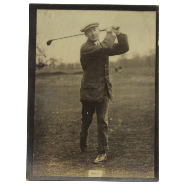 1927 Clay & Bock Cuban Sports No. 210 Post-Swing Golfer Cigarette Card - Susini Tobacco