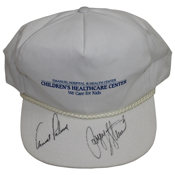 Payne Stewart & Arnold Palmer Signed Emanuel Hospital Childrens Healthcare Hat JSA ALOA