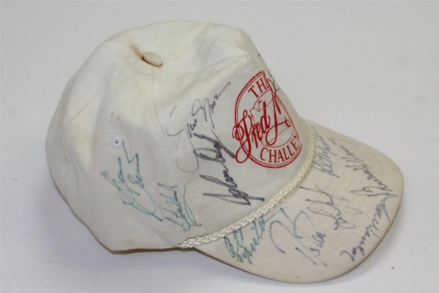 Palmer, Nicklaus, Mickelson(x2), Couples, & others Signed Fred Meyer Challenge Hat JSA ALOA