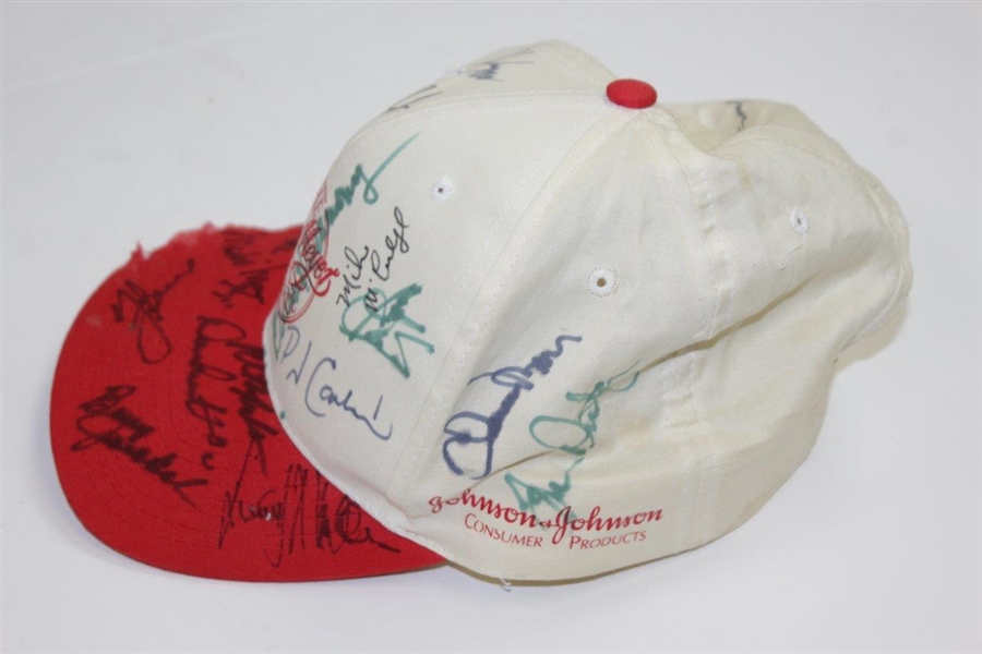 Three Multi-Signed Hats Including Vintage Mickelson - Fred Meyer(x2) & Devcon JSA ALOA