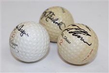 Billy Casper, Bobby Nichols, & Tom Shaw Signed Personal Logo Classic Golf Balls JSA ALOA