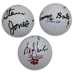 Tommy Bolt, Steve Jones, & Andy North Signed Major Course Winning Golf Balls JSA ALOA