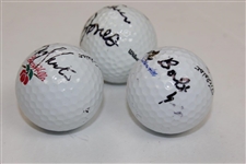 Tommy Bolt, Steve Jones, & Andy North Signed Major Course Winning Golf Balls JSA ALOA