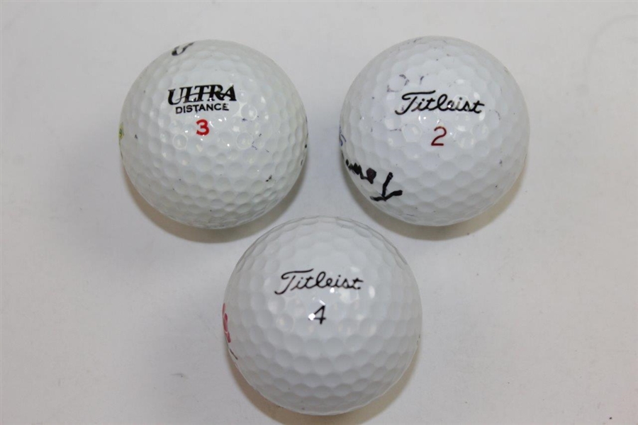 Tommy Bolt, Steve Jones, & Andy North Signed Major Course Winning Golf Balls JSA ALOA