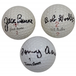 Jack Burke, Tommy Aaron, & Bob Goalby Signed Classic Personal Logo Golf Balls JSA ALOA