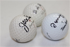 Jack Burke, Tommy Aaron, & Bob Goalby Signed Classic Personal Logo Golf Balls JSA ALOA