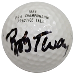 Bob Tway Signed 1986 PGA Championship Practice Ball Logo Golf Ball JSA ALOA