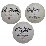 Al Geiberger "Mr. 59", Bob Goalby, & Billy Casper Signed Classic Personal Logo Golf Balls JSA ALOA