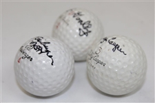 Al Geiberger Mr. 59, Bob Goalby, & Billy Casper Signed Classic Personal Logo Golf Balls JSA ALOA