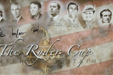America's Ryder Cup Captains Multi-Signed Canvas Print - Arnie, Jack, Tom, & more JSA ALOA