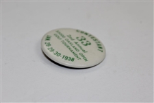 Rod Munday's 1938 2nd Annual $5k Oakland Open Golf Tournament Contestant Badge #33