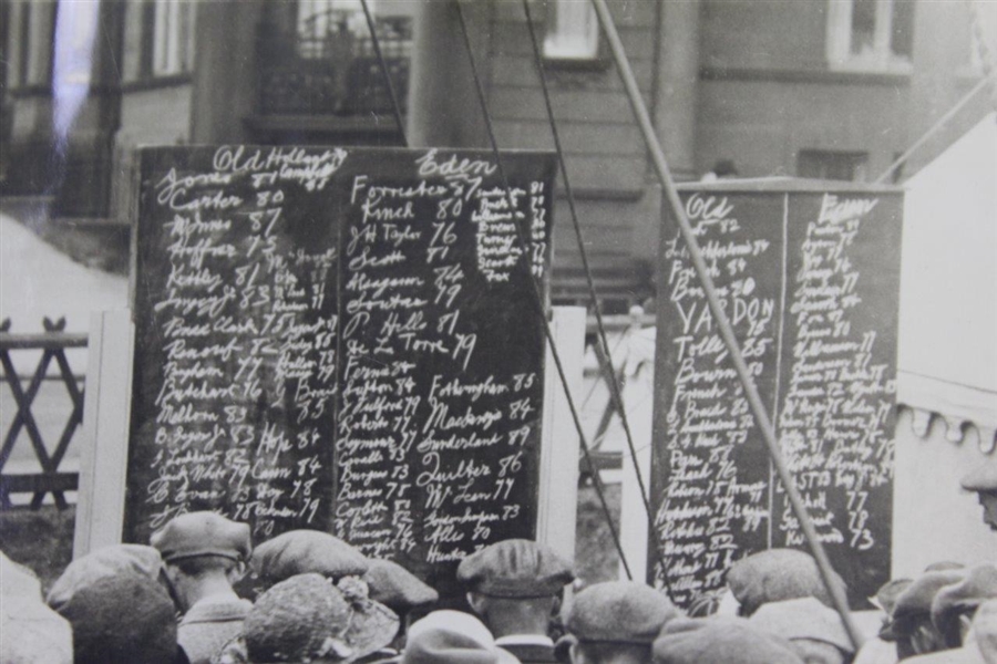 Scoreboards at St Andrews for 1921 OPEN Championship Daily Mirror Wire Photo - Victor Forbin Collection