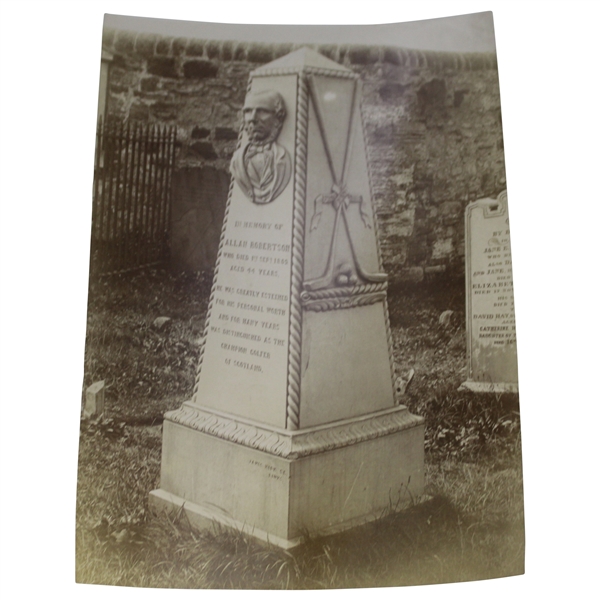 Allan Robertsons St. Andrews Grave in Church Yard Arthur Ullyett Original Photo - Victor Forbin Collection