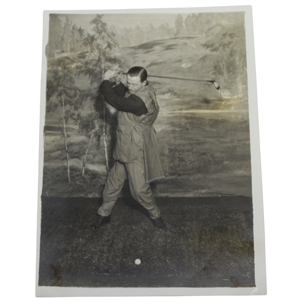 Pre-Swing French Golfer Studio Daily Mirror Wire Photo - Victor Forbin Collection