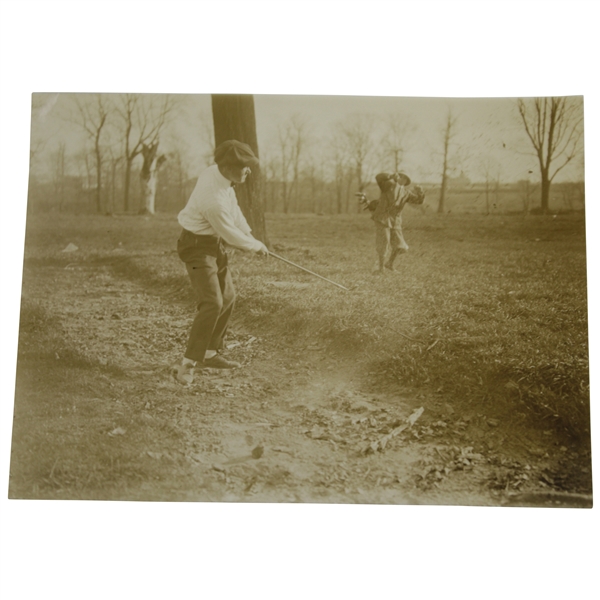 Driving a Cloud of Sand & Gravel into the Caddies Eyes H.D. Jones Photo - Victor Forbin Collection