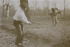 Driving a Cloud of Sand & Gravel into the Caddies Eyes H.D. Jones Photo - Victor Forbin Collection