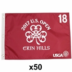 Fifty 2017 US Open Championships at Erin Hills Red Screen Flags (50)