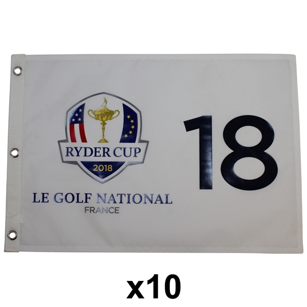 Ten 2018 Ryder Cup at Le Golf National White Screen Flags (10)