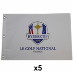Five 2018 Ryder Cup at Le Golf National France White Embroidered Flags (5)