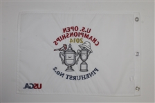 Fifty Dual Logo 2014 US Open Championships at Pinehurst No. 2 White Embroidered Flags (50)