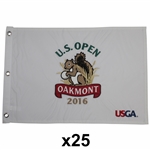 Twenty-Five 2016 US Open Championships at Oakmont White Embroidered Flags (25)