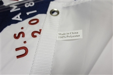 Ten 2018 US Amateur Championships at Pebble Beach White Embroidered Flags (10)