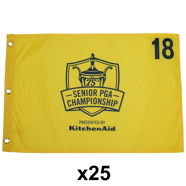 Twenty-Five 2014 Senior 75th PGA Championship Yellow Screen Flags (25)