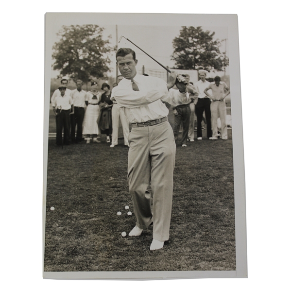 1935 George R. JA Cobus USGA President Golfs in Tournament Press Photo - 6 x 8