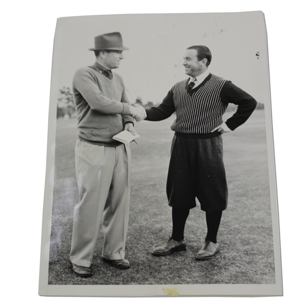 1936 Gene Sarazen and Jack Patroni at PGA Golf Pinehurst NC Press Photo - 6" x 8"