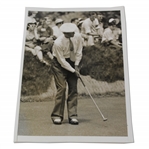 1938 Denny Shute at PGA Tournament Shawnee Club PA Press Photo - 6" x 8"