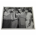 1945 Bud Bicknell, Byron Nelson and Jimmy Demeret at Iron Lung Golf Tournament Press Photo - 7" x 9"