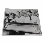 1963 Golf Professional Jack Nicklaus and His Wife Barbara With Eisenhower Trophy Press Photo - 6" x 9"