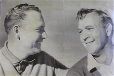 1966 Billy Casper and Arnold Palmer as they are tied at the US Open Press Photo - 8 x 10