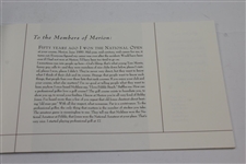 Merion Golf Club 2000 Booklet 'A Letter From Ben'