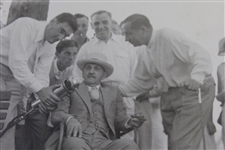 Walter Hagen's Personal Photo of Him with His Father in Chair - Shelby Plyer Letter