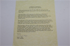Walter Hagen's Personal Photo of Him with His Father in Chair - Shelby Plyer Letter