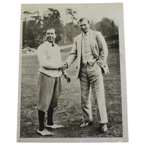 Walter Hagen's Personal 1928 Wire Photo of Him with Archie Compston