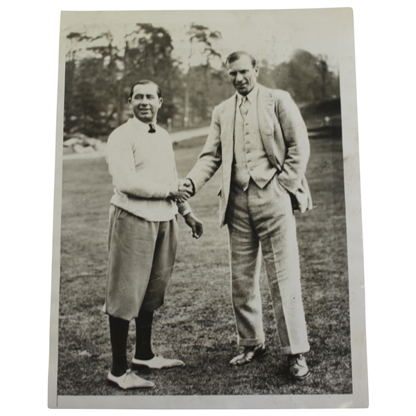 Walter Hagens Personal 1928 Wire Photo of Him with Archie Compston