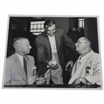 Walter Hagens Personal Photo with Actors Carmichael & Fairbanks - One Showing Golf Ball