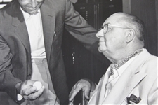 Walter Hagen's Personal Photo with Actors Carmichael & Fairbanks - One Showing Golf Ball