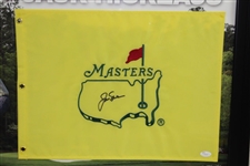 Jack Nicklaus Signed Masters Undated Embroidered Flag with Years Won Display JSA FULL #Z91525
