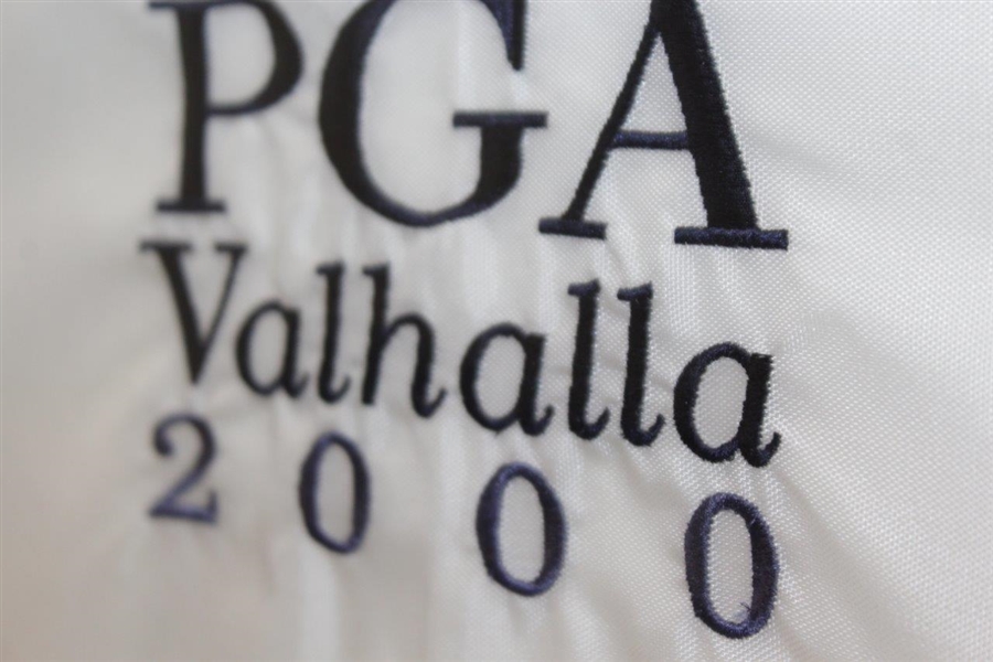 Tiger Woods Signed 2000 PGA Championship at Valhalla Embroidered Flag - Framed JSA ALOA