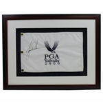 Tiger Woods Signed 2000 PGA Championship at Valhalla Embroidered Flag - Framed JSA ALOA
