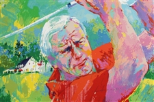 Arnold Palmer Signed Ltd Ed Serigraph #2/125 Printer's Proof Also Signed by Artist LeRoy Neiman JSA ALOA