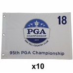 Ten 2013 PGA Championship at Oak Hill Embroidered White Flags (10)