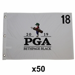 Fifty 2019 PGA Championship at Bethpage Black White Embroidered Flags (50)