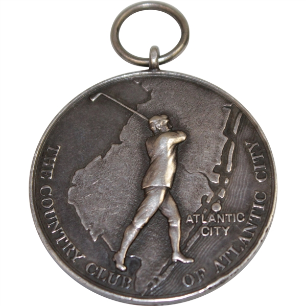 1914 The Country Club of Atlantic City Sterling Silver 1st Prize Handicap Medal