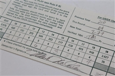 Mark McCumber's 1989 US Open at Oak Hill Runner-Up Used Scorecard JSA ALOA
