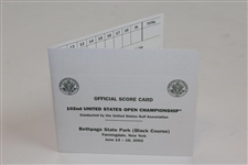 2002 US Open at Bethpage Black Full Ticket Set with Official Scorecard - Tiger Win!